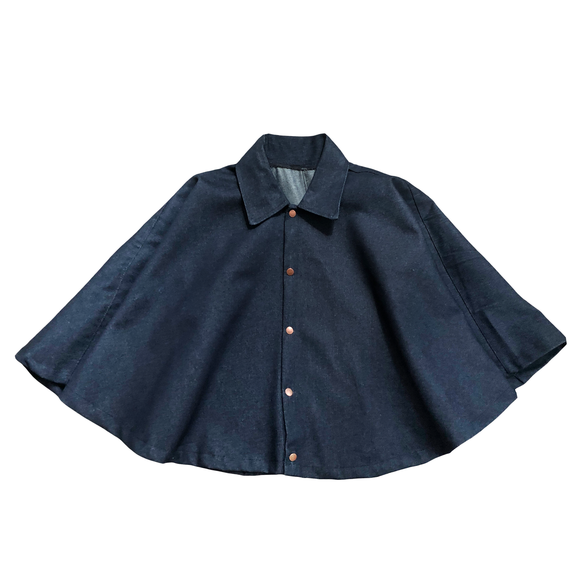 Denim Cape - Indigo