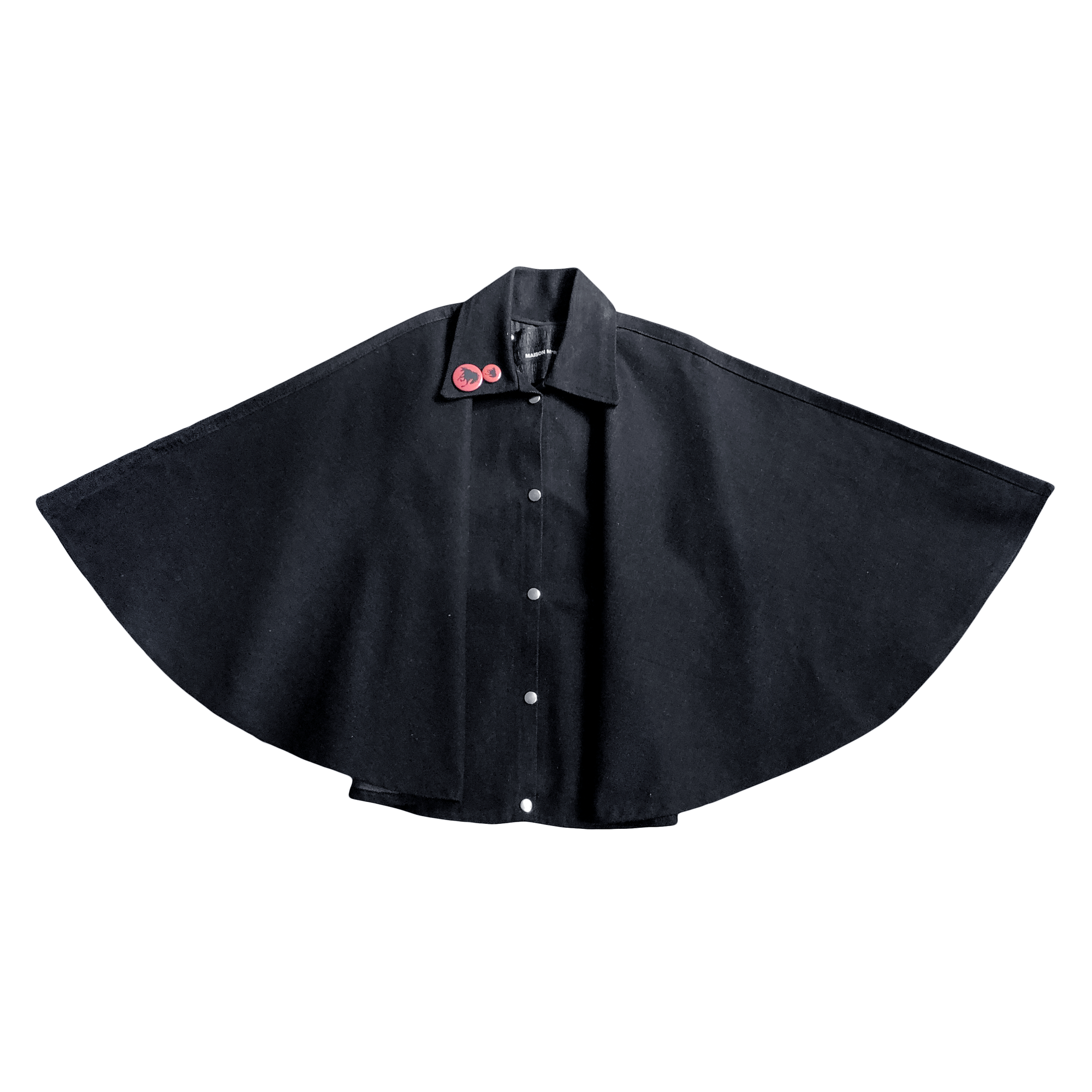 Denim Cape - Negro