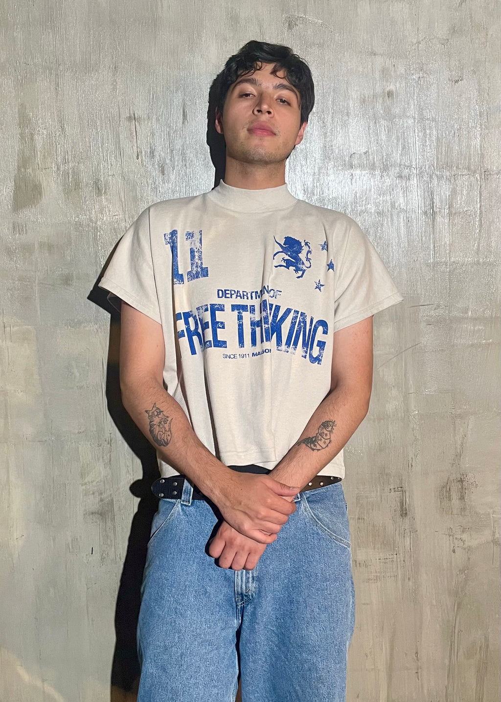 T-Shirt Zero Wasted - Freethinking Azul