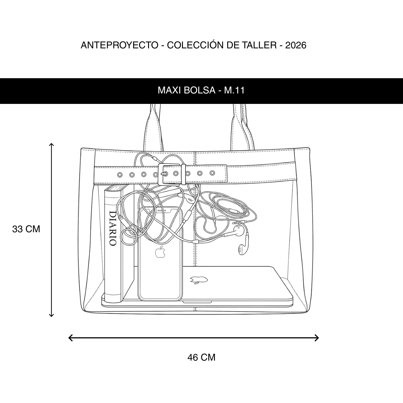 Bolso M.11 - Cuero Sintetico Negro