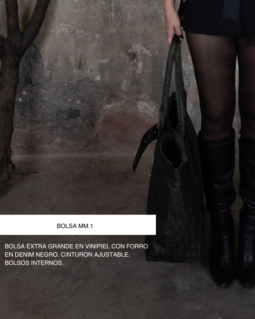 Bolso M.11 - Cuero Sintetico Negro