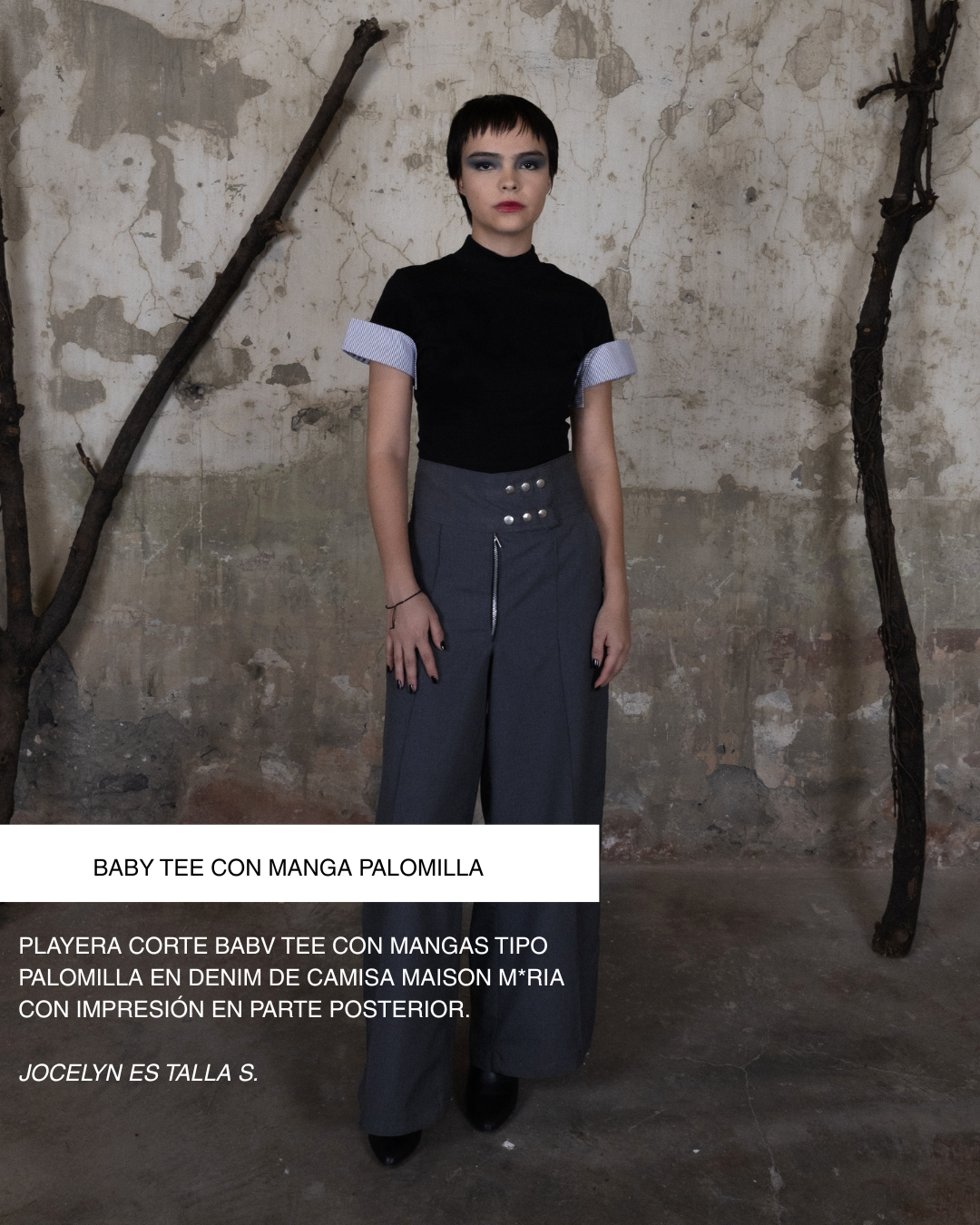 Baby Tee - Manga tipo palomilla