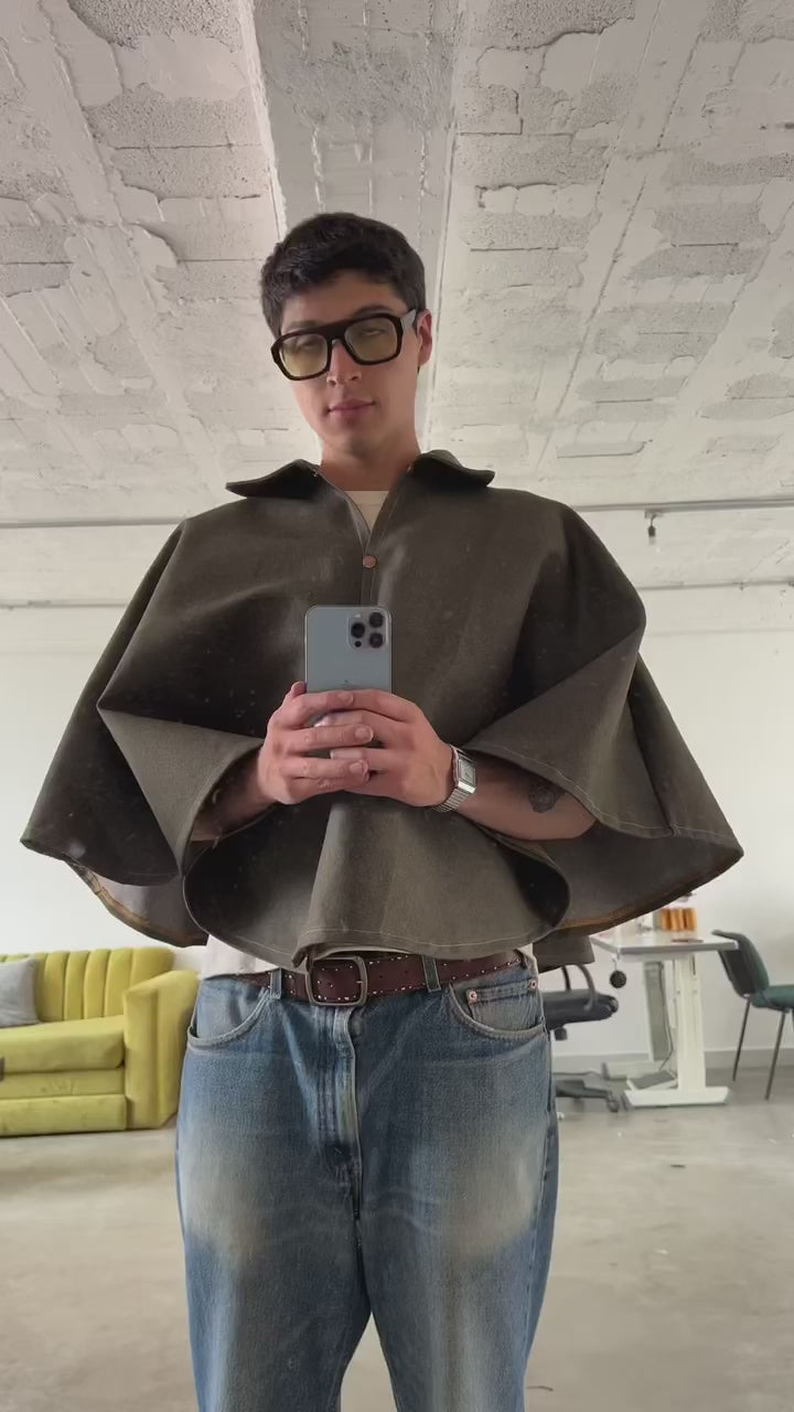 Denim Cape - Verde Militar